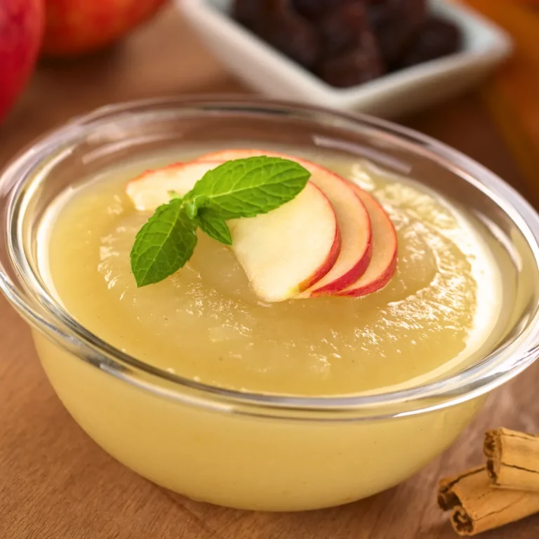 Apple purée in a glass bowl — Concord Wholesale