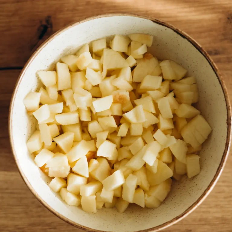 Diced apples in a bowl — Concord Wholesale